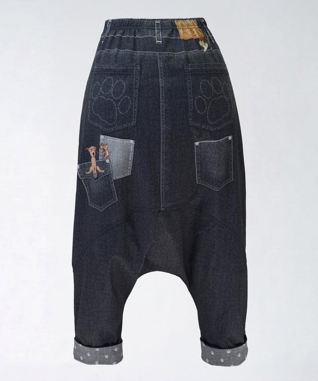 ポケポケサルエルパンツ(ブラック)