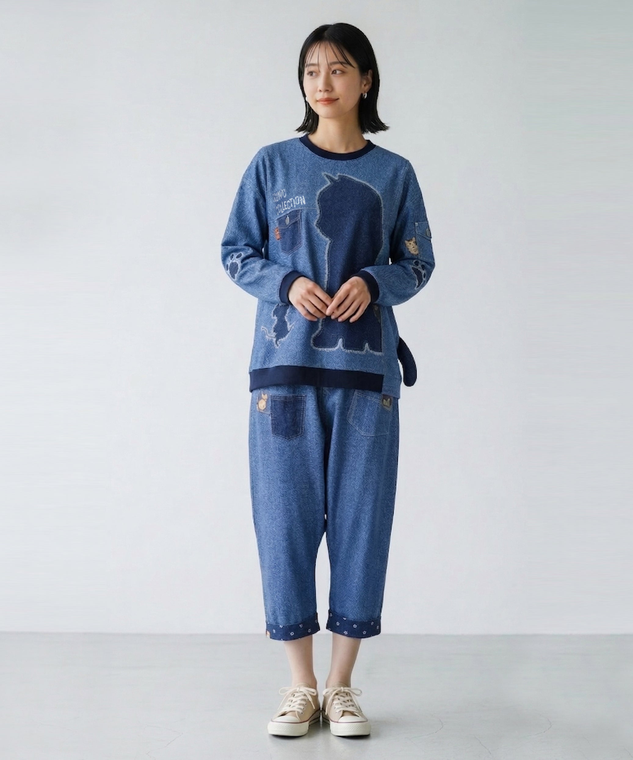 バイカラーしっぽP/O(ネイビー)